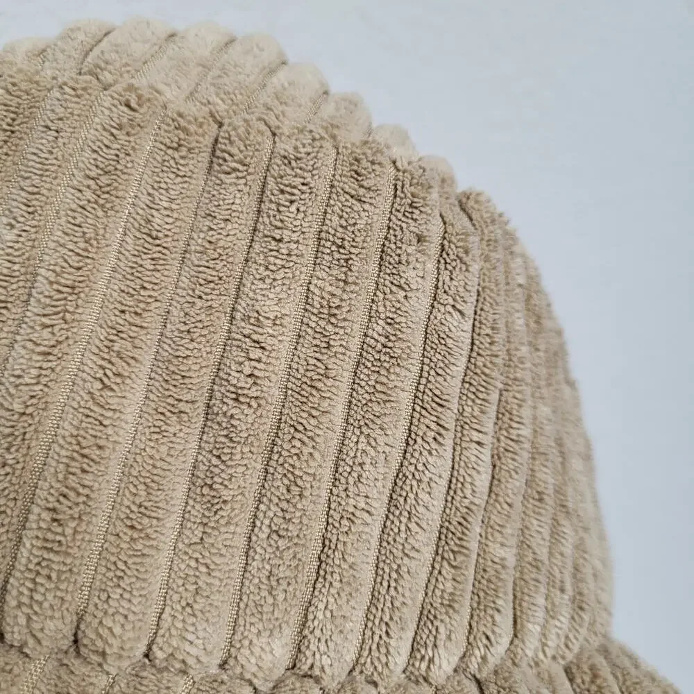 Tan Bucket Hat Womens One Size Soft Wide Corduroy Soft Cozy Winter Fall Casual